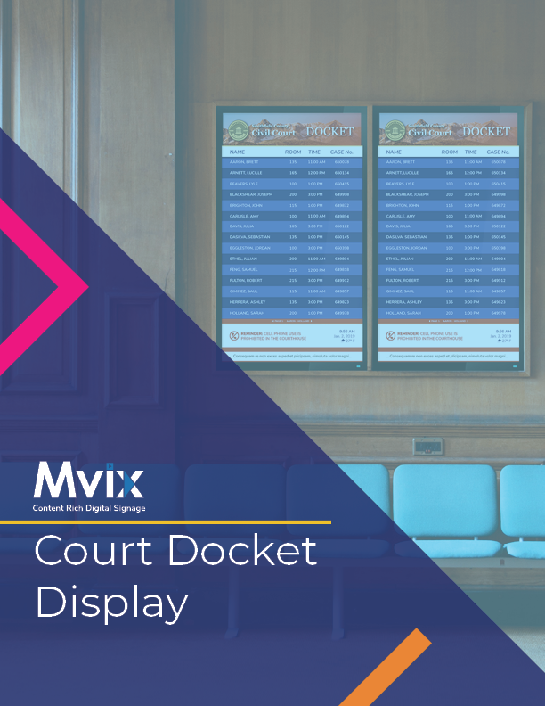 Digital Court Docket Displays