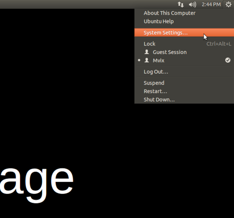 This is how to access system settings on Xhibit hardware