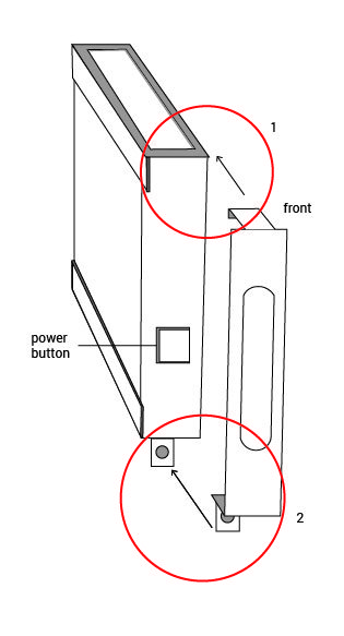 Lock the device in place with the bracket