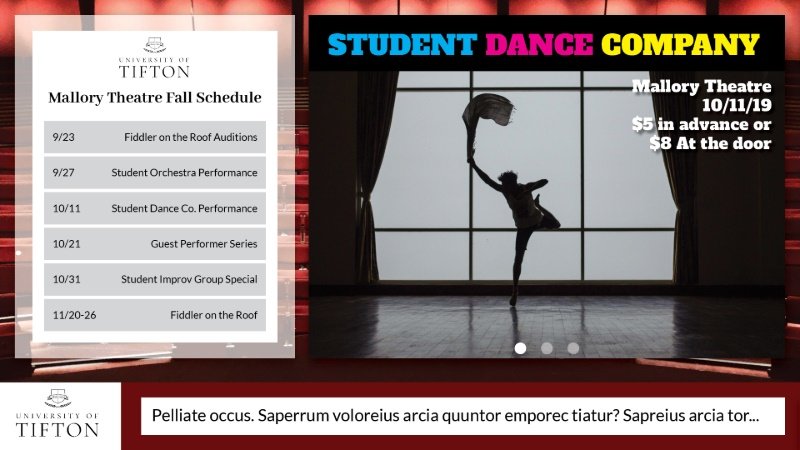 Dance Academy Digital Signage
