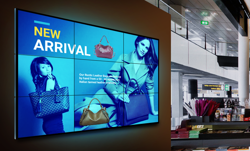 Video Wall Example in a Shopping Setting