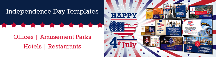 Free Digital Signage Templates for Independence Day