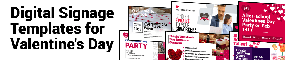 Digital Signage Templates for Valentine’s Day