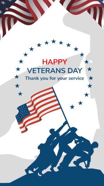 Veterans day digital signage template