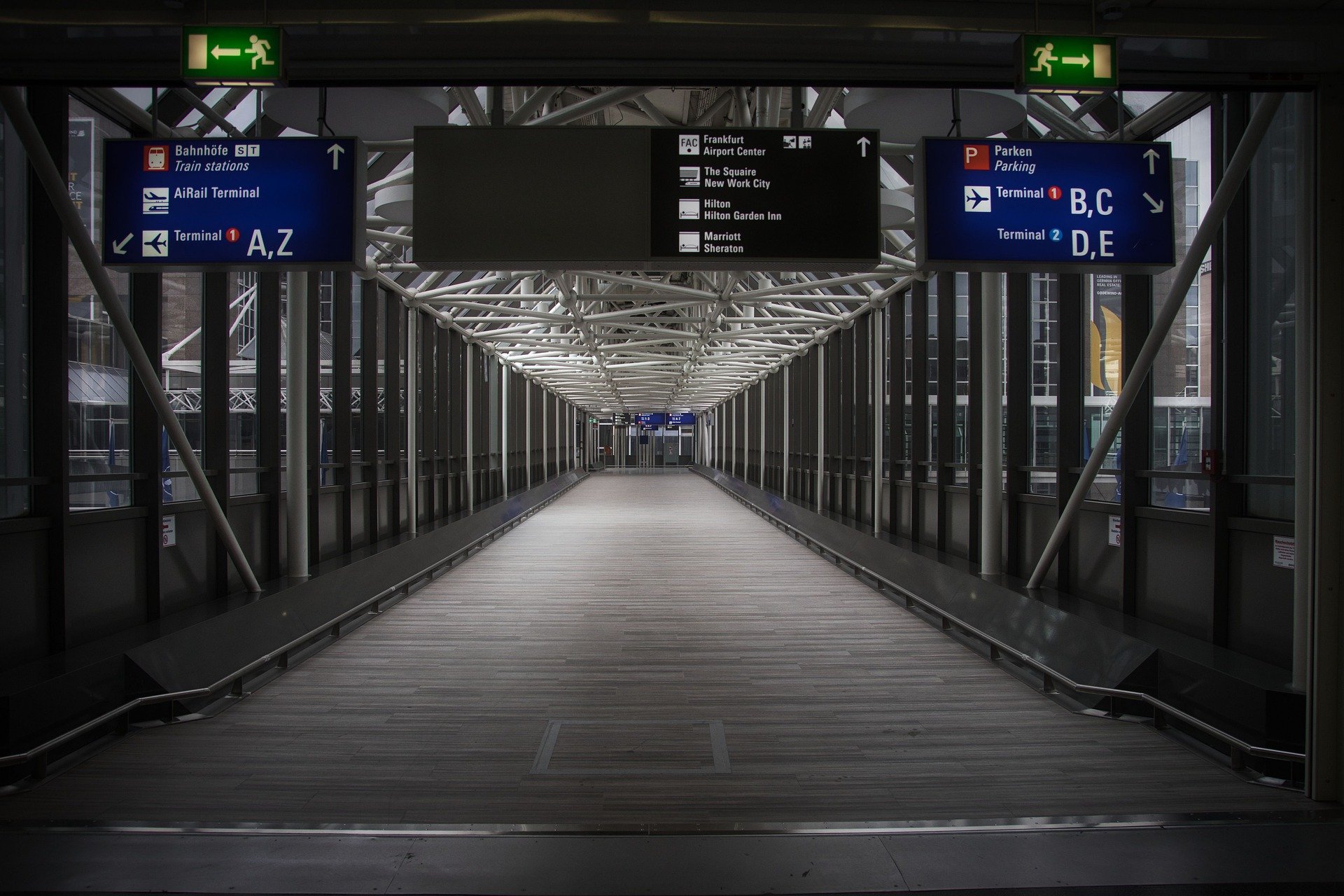 causeway to different terminals in airports